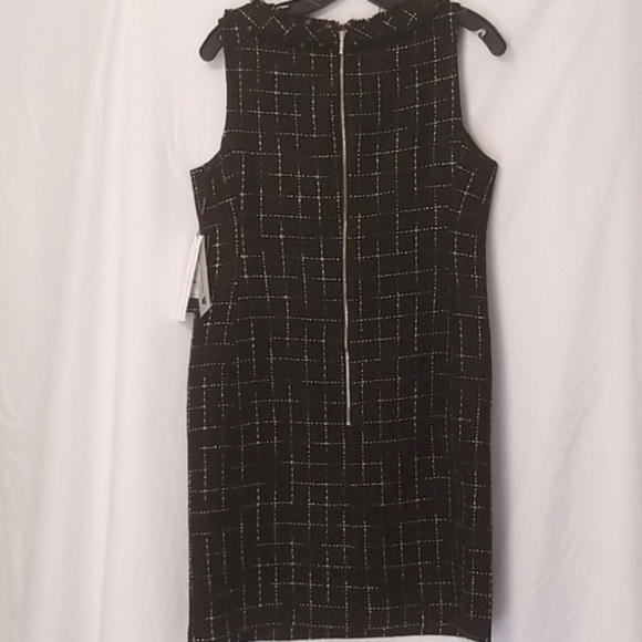 𝅺karl Lagerfeld paris tweed sleeveless shift dresse - Picture 6 of 7